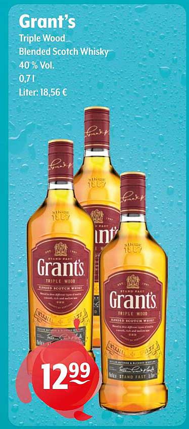 Grant's Triple Wood Blended Scotch Whisky 0,7l