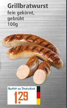 Grillbratwurst fein gewürzt, gebrüht 100g
