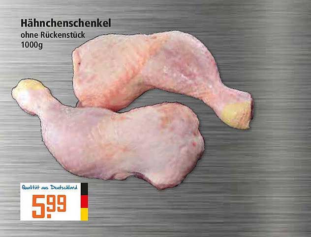 Hähnchenschenkel ohne Rückenstück 1000g