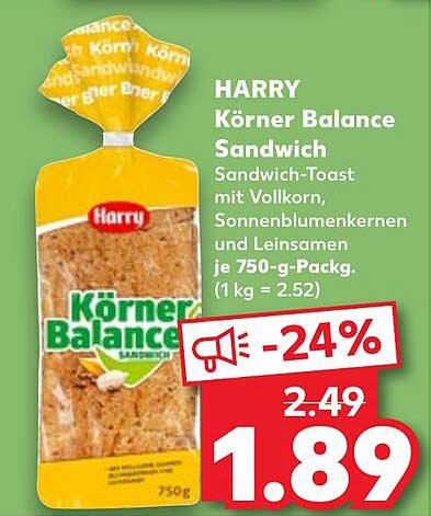 HARRY Körner Balance Sandwich - 750 g