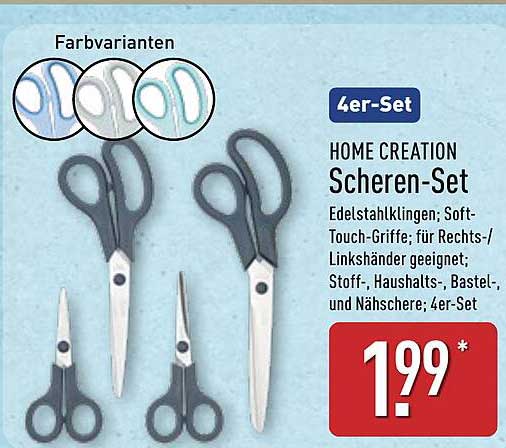 HOME CREATION Scheren-Set 4er-Set
