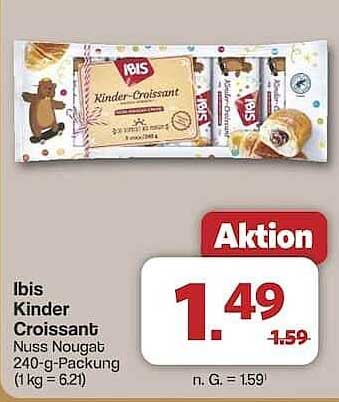 Ibis Kinder Croissant Nuss Nougat 240-g-Packung