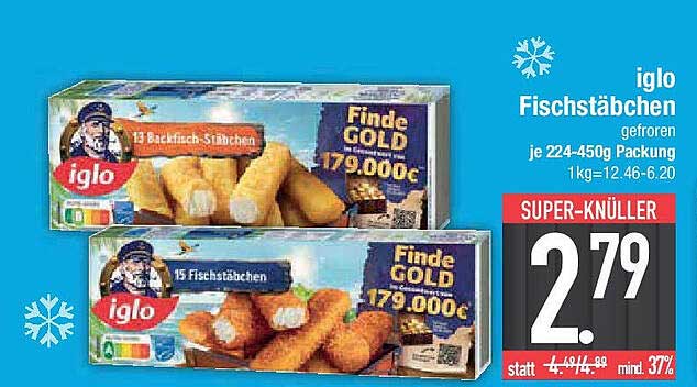 iglo Fischstäbchen gefroren je 224-450g Packung