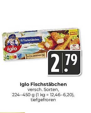 Iglo Fischstäbchen, versch. Sorten, 224-450 g, tiefgefroren