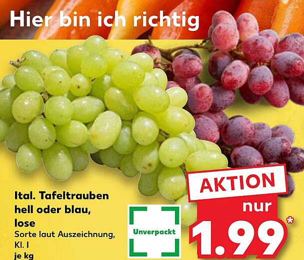 Ital. Tafeltrauben hell oder blau, lose