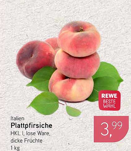 Italien Plattpfirsiche HKL I, lose Ware, dicke Früchte 1 kg