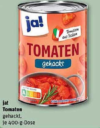 ja! Tomaten gehackt, je 400-g-Dose