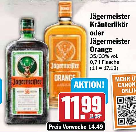 Jägermeister Kräuterlikör oder Jägermeister Orange