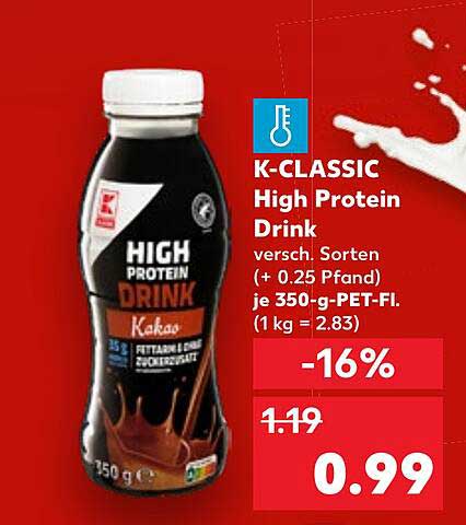 K-CLASSIC High Protein Drink Kakao 750 g