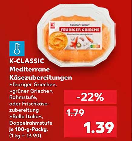 K-CLASSIC Mediterrane Käsezubereitungen