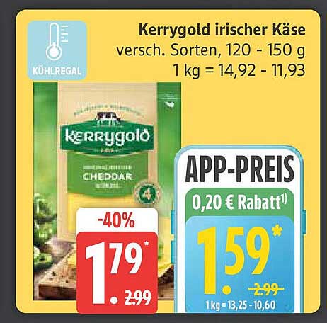 Kerrygold irischer Käse - vers. Sorten, 120-150 g