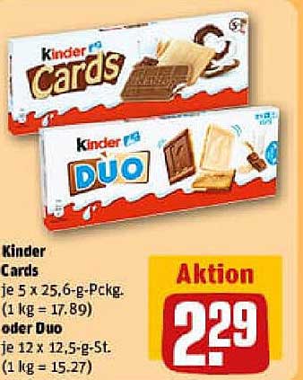 Kinder Cards und Kinder Duo – Die süße Versuchung