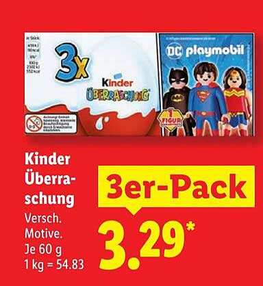 Kinder Überraschung 3er-Pack mit Playmobil-Figuren