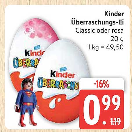Kinder Überraschungs-Ei Classic oder rosa 20 g