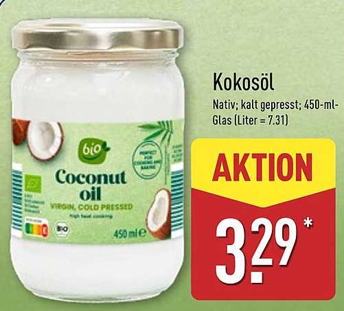 Kokosöl - Nativ, kalt gepresst, 450 ml