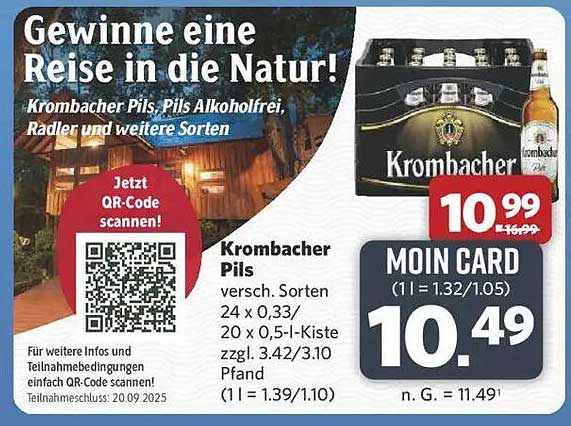 Krombacher Pils, Pils Alkohohlfrei, Radler und weitere Sorten