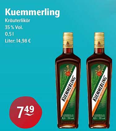 Kuemmerling Kräuterlikör 0,5 l – jetzt im Angebot!