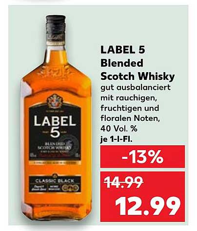 LABEL 5 Blended Scotch Whisky 1L