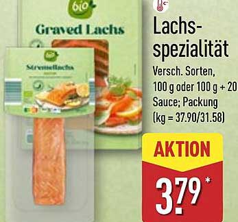 Lachs-Spezialität 100 g oder 120 g mit Sauce