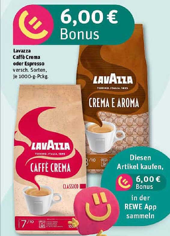 Lavazza Caffè Crema oder Espresso, verschiedene Sorten, je 1000-g-Pckg.