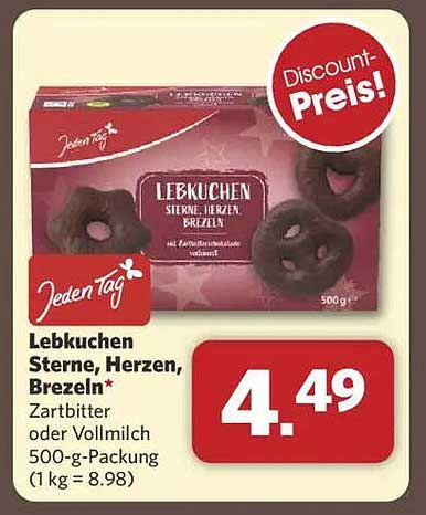 Lebkuchen Sterne, Herzen, Brezeln*