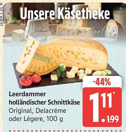 Leerdammer holländischer Schnittkäse Original, Delacréme oder Léger, 100 g
