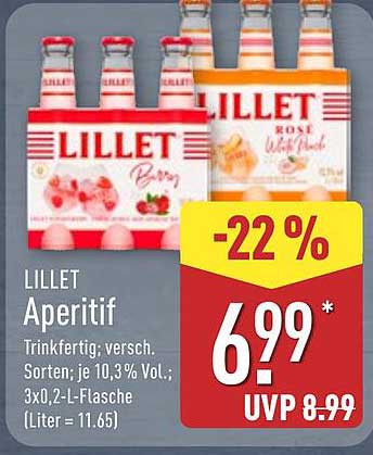 LILLET Aperitif Trinkfertig - Verschiedene Sorten