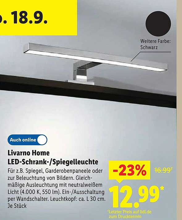 Livarno Home LED-Schrank-/Spiegelleuchte