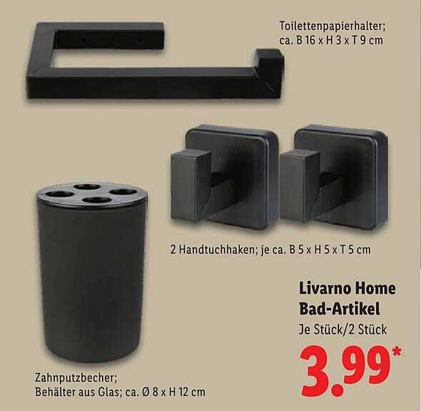 Livorno Home Bad-Artikel je Stück/2 Stück