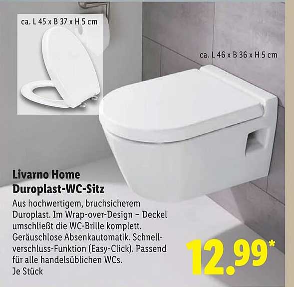 Livorno Home Duroplast-WC-Sitz