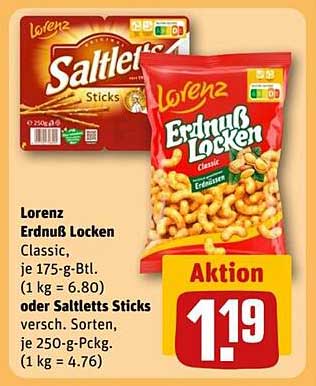 Lorenz Erdnuss Locken Classic oder Saltletts Sticks
