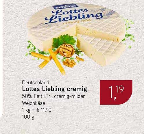 Lottes Liebling cremig – 50% Fett i.Tr., cremig-milder Weichkäse