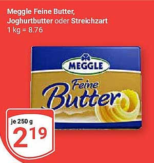 Meggle Feine Butter, Jogurtbutter oder Streichzart