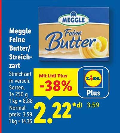 Meggle Feine Butter / Streichzart - 250 g