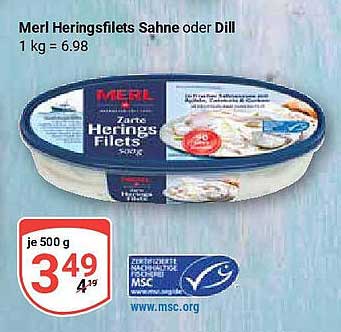 Merl Heringsfilets Sahne oder Dill - zarte Delikatesse für Genießer