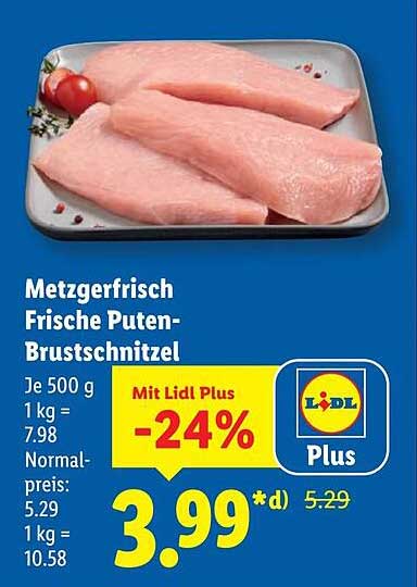 Metzgerfrisch Frische Puten-Brustschnitzel