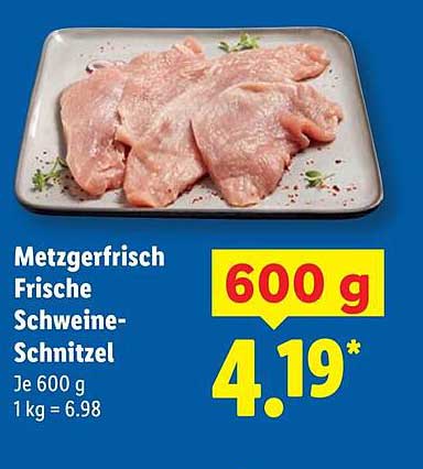 Metzgerfrisch Frische Schweine-Schnitzel je 600 g