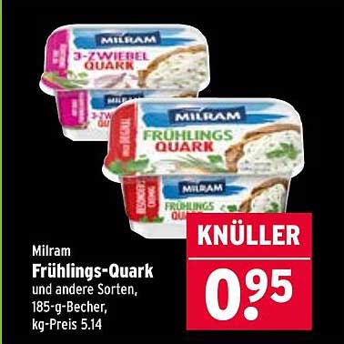 Milram Frühlings-Quark 185-g-Becher, verschiedene Sorten