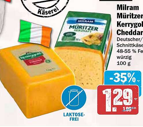 Milram Müritzer Kerrygold Cheddar - 35% Rabatt!