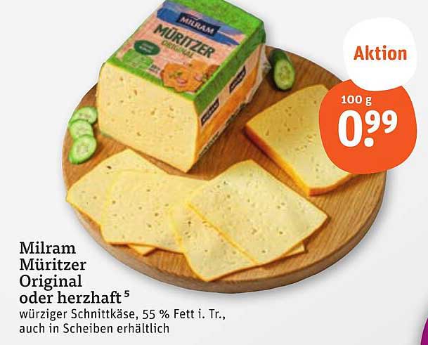 Milram Müritzer Original oder herzhaft - würziger Schnittkäse