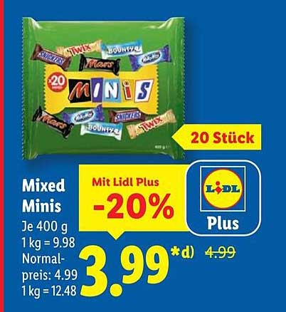 Mixed Minis - 20 Stück Schokoladenvielfalt