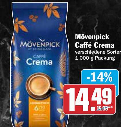 Mövenpick Caffè Crema - verschiedene Sorten 1.000 g Packung