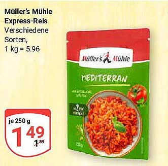 Müller's Mühle Express-Reis - Mediterran 250 g