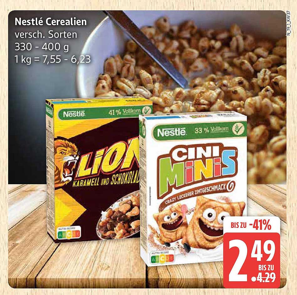 Nestlé Cerealien - verschiedene Sorten