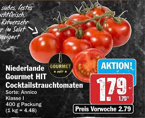 Niederlande Gourmet HIT Cocktailstrauchtomaten