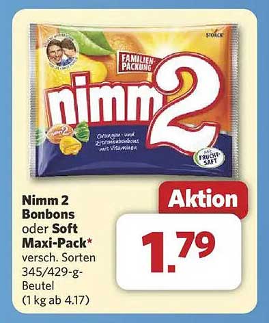 Nimm 2 Bonbons oder Soft Maxi-Pack - Familienpackung
