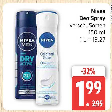 Nivea Deo Spray verschiedene Sorten 150 ml