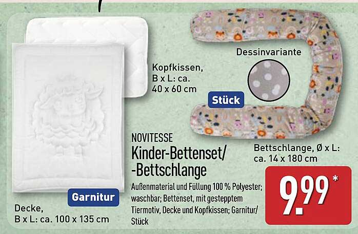 NOVITESSE Kinder-Bettset/Bettenschlange