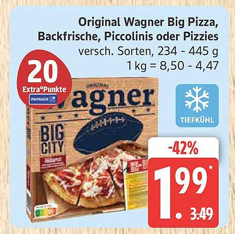 Original Wagner Big Pizza, Backfrische, Piccolinis oder Pizzies