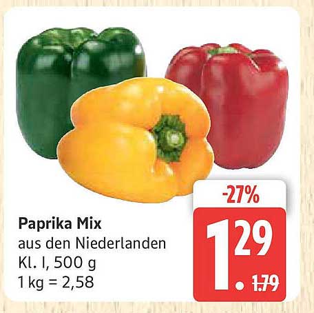 Paprika Mix aus den Niederlanden, 500 g